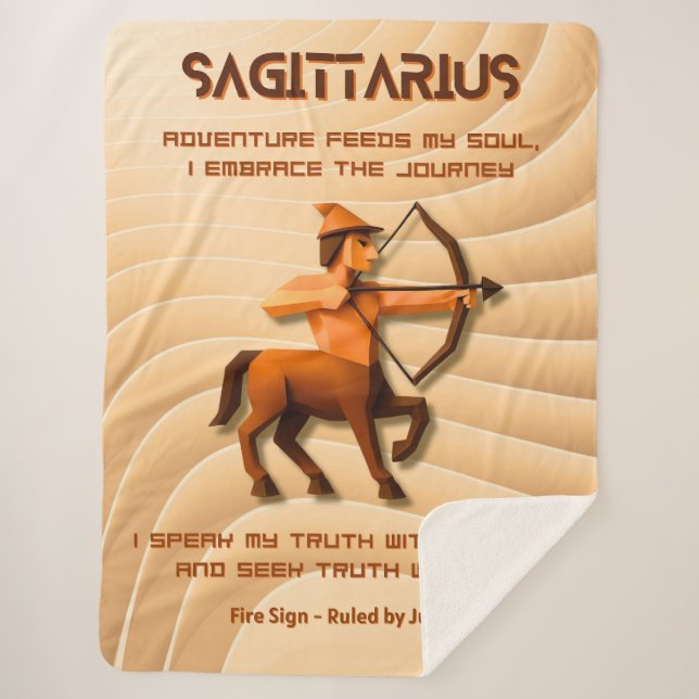 Couverture Sherpa Zodiac Sign Modern 3D Astrology Design (Devant)