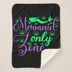 Couverture Sherpa Zone de sirène seulement dans Neon Green et Purple