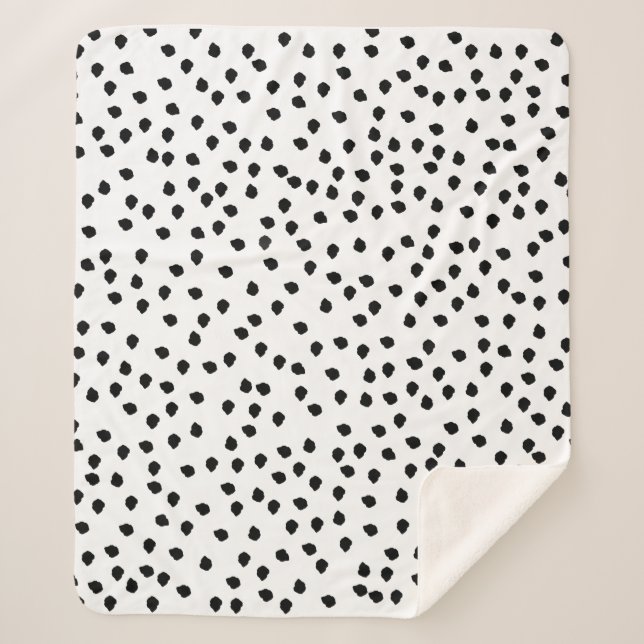 Couverture Sherpa Zones Dalmatiennes minimalistes Simple Moderne Cut (Devant)
