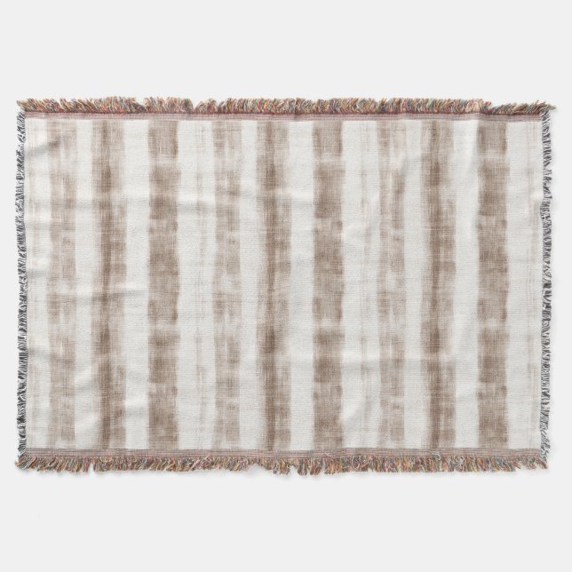 Couverture Sicily Rustic Brown Stripes  (Devant)