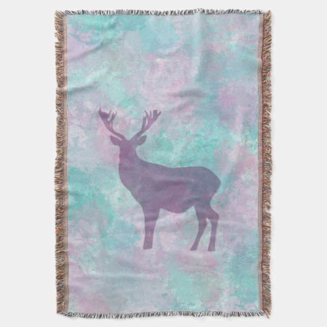 Couverture Silhouette de cerf Simple abstrait Winter Mignonne (devant Vertical)