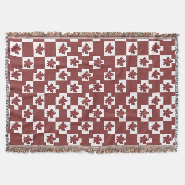 Couverture Silhueta de flores em padrão. (Devant)