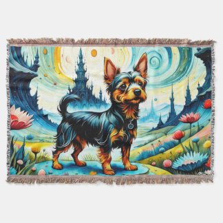 Couverture Silky Terrier dans le jardin des délices terrestre