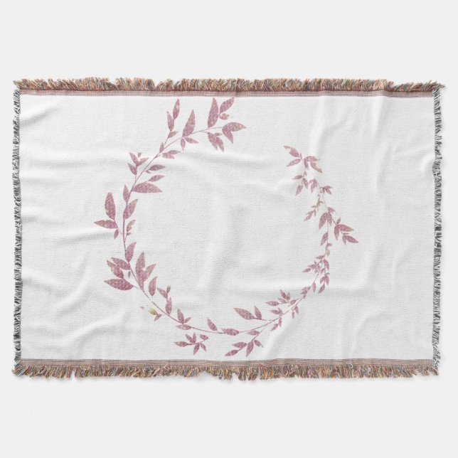 Couverture simple minimal add your text monogram name throw b (Devant)