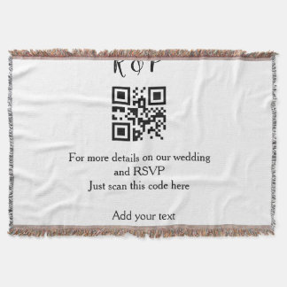 Couverture site web de mariage rsvp q r code ajouter nom text