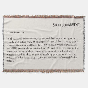Couverture Sixième amendement Constitution Charte des droits