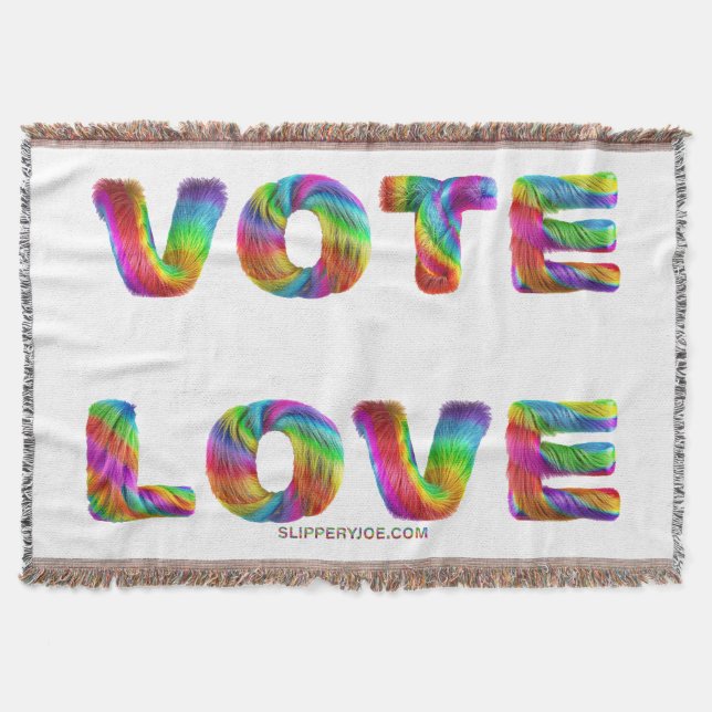 Couverture SlipperyJoe vote amour égalité fourrure de couleur (Devant)