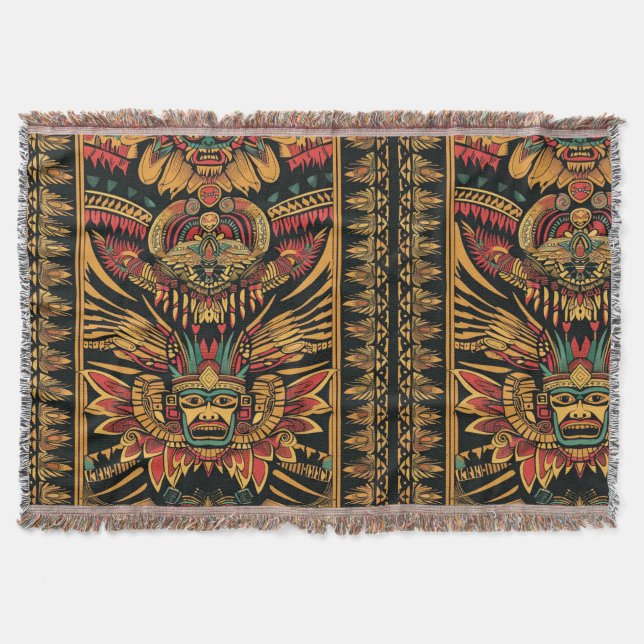 Couverture Soft Aqua "Aztec Dream" Cosy Lance Blanket (Devant)