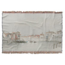 Soft Neutral Venice Canal Sketch Art
