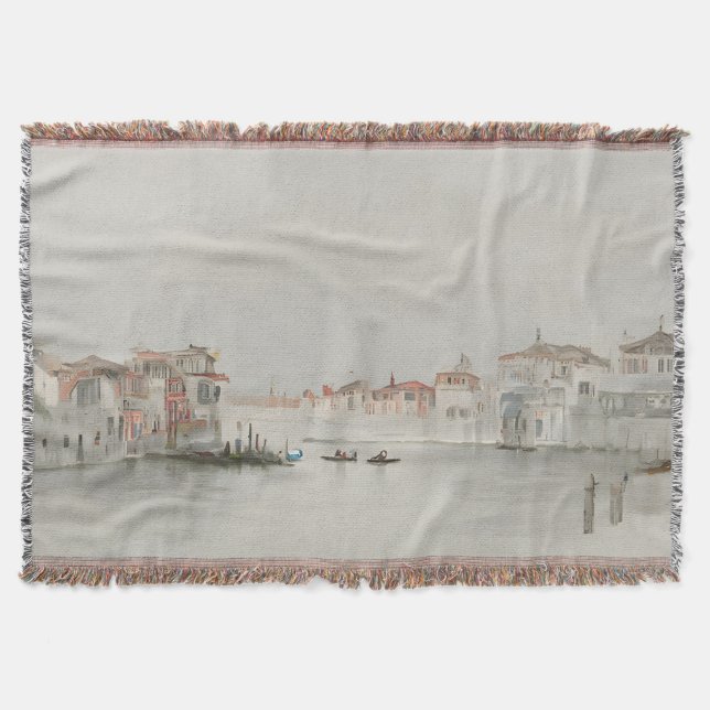 Couverture Soft Neutral Venice Canal Sketch Art (Devant)