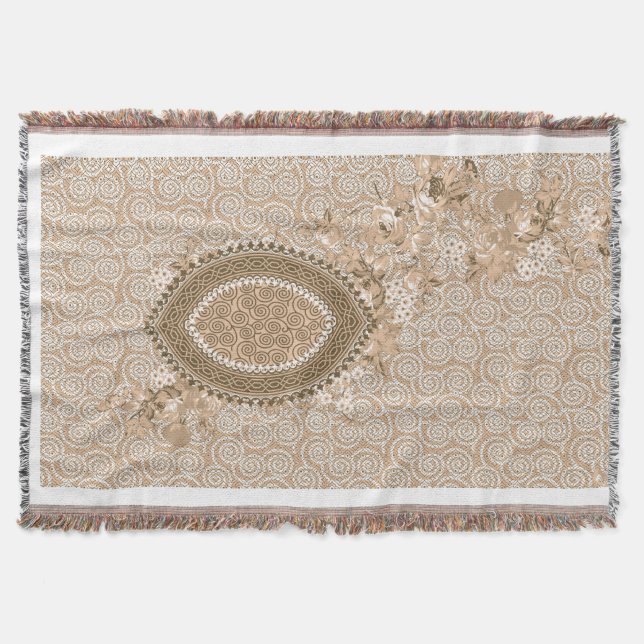 Couverture Soft Vintage Botanique Neutral Accueil Accent (Devant)