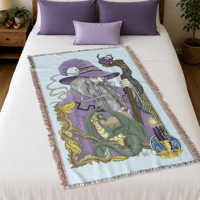Couverture Sorcier celtiqueDragon Fantastique Violet (Créateur téléchargé)