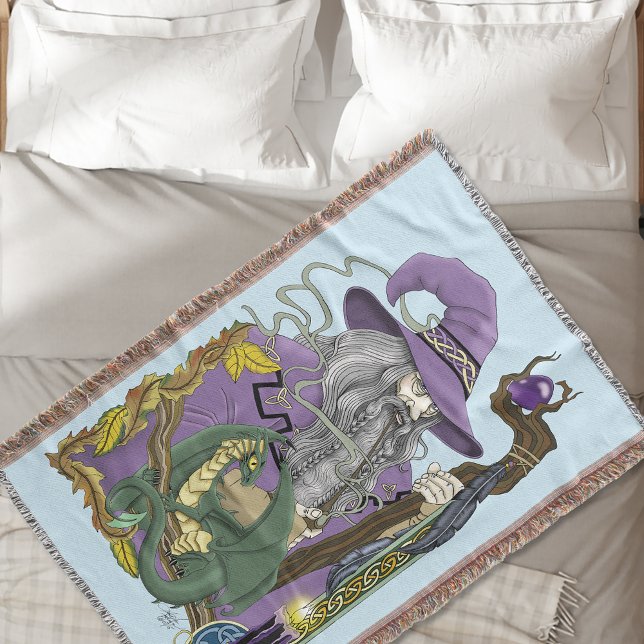 Couverture Sorcier celtiqueDragon Fantastique Violet (Créateur téléchargé)