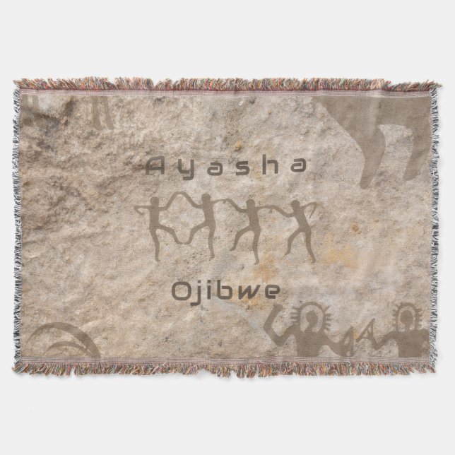 Couverture Southwest Petroglyhs Custom Tribe/Name (Devant)