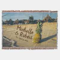 Souvenir tropical personnalisé de mariage de plage