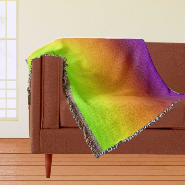 Couverture Spectre de couleurs horizontales - 3 couvercles à  (Spectrum of Horizontal Colors - 3 Throw Blanket)