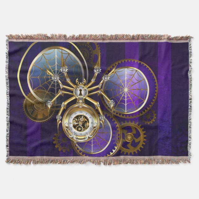 Couverture Spider Steampunk sur Arrière - plan pourpre (Devant)