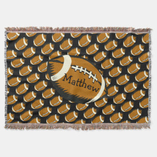 Couverture Sports de football Brown et noir Jetez la couvertu