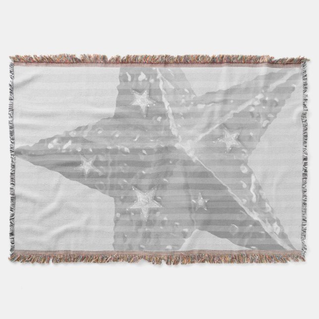 Couverture Star Grey et White Motif moderne (Devant)