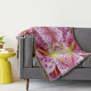 Couverture Stargazer Lily brillant Magenta Floral