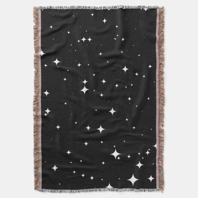 Couverture Starry Night 8K Seamless Pattern Throw Blanket (devant Vertical)