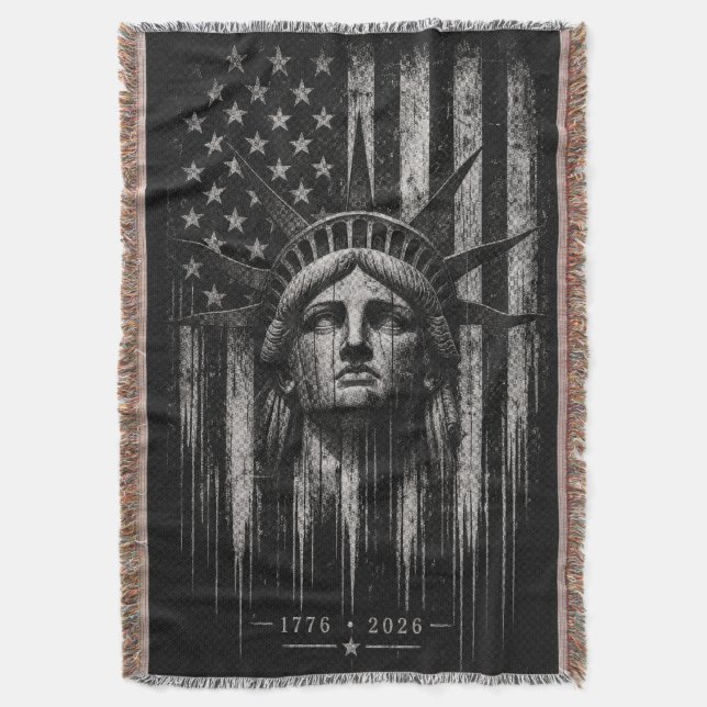 Couverture Statue de la Liberté drapeau américain en détresse (devant Vertical)