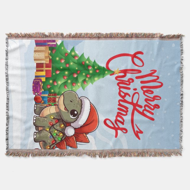 Couverture stégosaure de Noël bébé mignon/whimsique  (Devant)