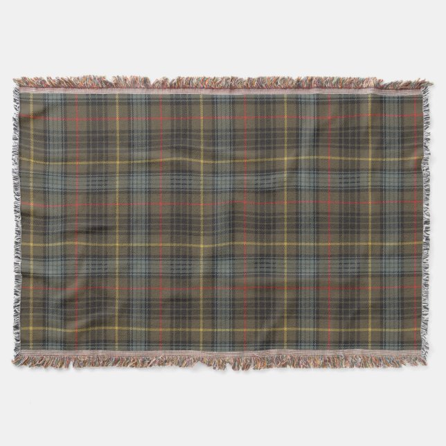 Couverture Stewart Chasse Patiné Tartan Plaid Motif (Devant)
