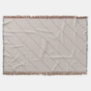 Couverture Stripes motif crème lilas violet à deux tons