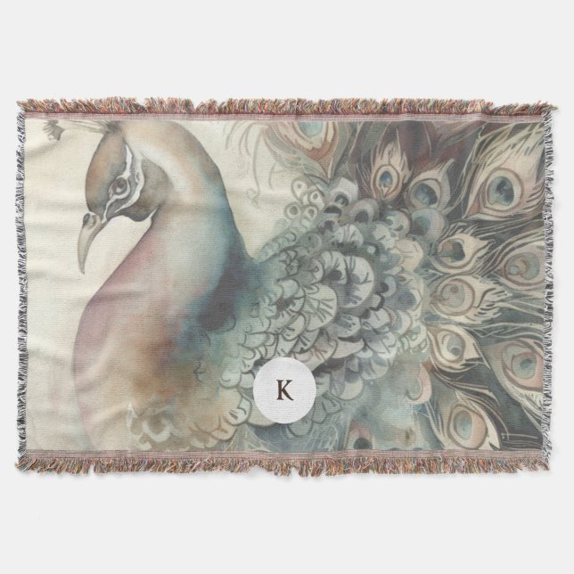 Couverture Style Peacock | Ajouter votre initiale (Devant)