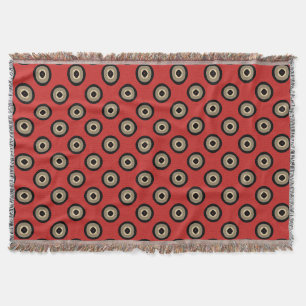 Couverture Style rétro - Motif noir et rouge