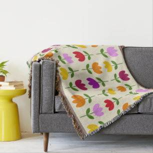 Couverture Style scandinave coloré sur Crm Flower Motif