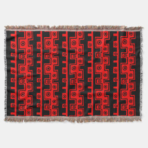 Couverture Style tribal II - Noir sur rouge