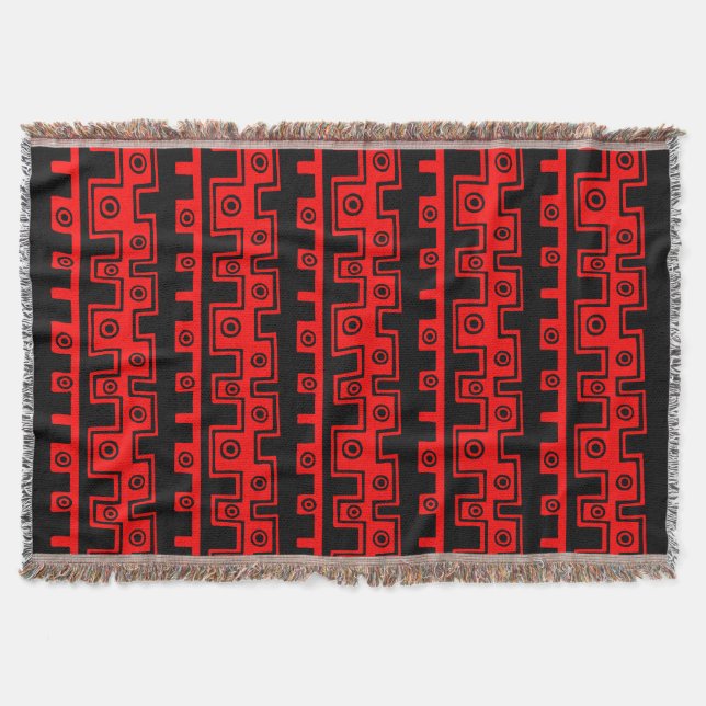 Couverture Style tribal II - Noir sur rouge (Devant)
