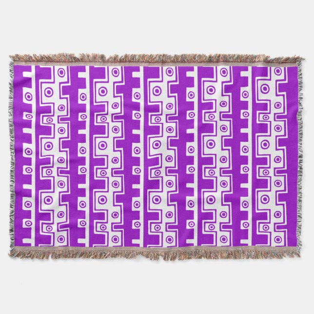 Couverture Style tribal II - Violet sur blanc (Devant)
