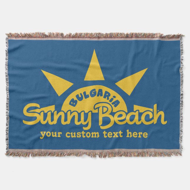 Couverture Sunny Beach BULGARIA texte personnalisé et couvert (Devant)