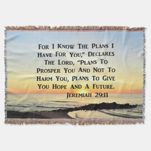 COUVERTURE SUNRISE JEREMIAH 29:11 BIBLE VERSE