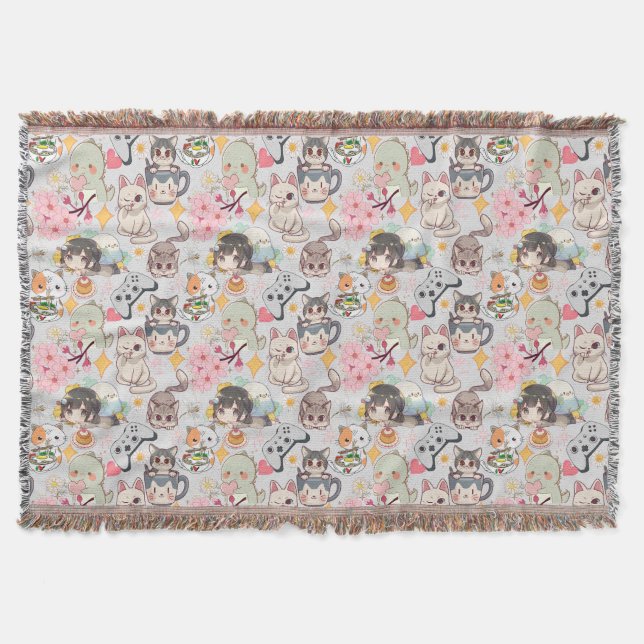Couverture Surcharge de l'animal Motif mignon L gris (Devant)