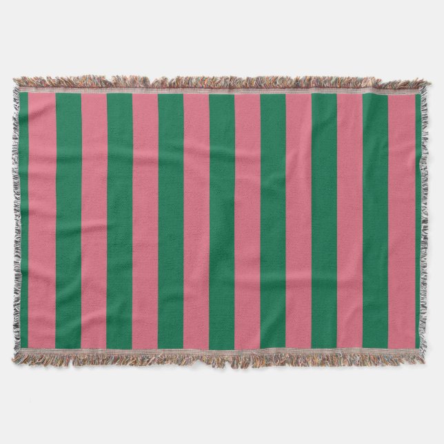 Couverture Sweetheart Rose Pickle Vert Rayure (Devant)