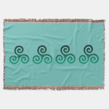 Symbole celtique antique Triskele vert