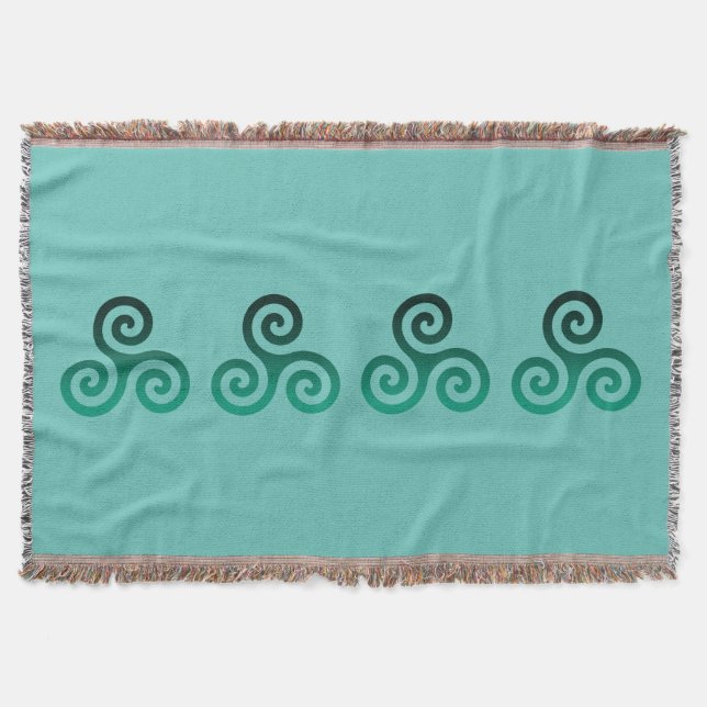 Couverture Symbole celtique antique Triskele vert (Devant)