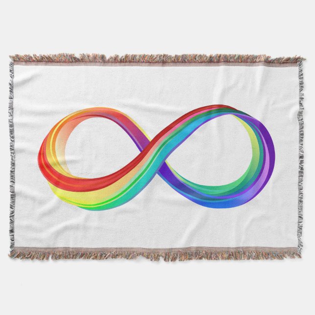 Couverture Symbole d'infinité arc-en-ciel stratifié (Devant)
