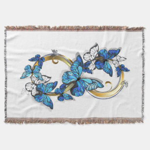 Couverture Symbole infini de papillons Morpho bleus