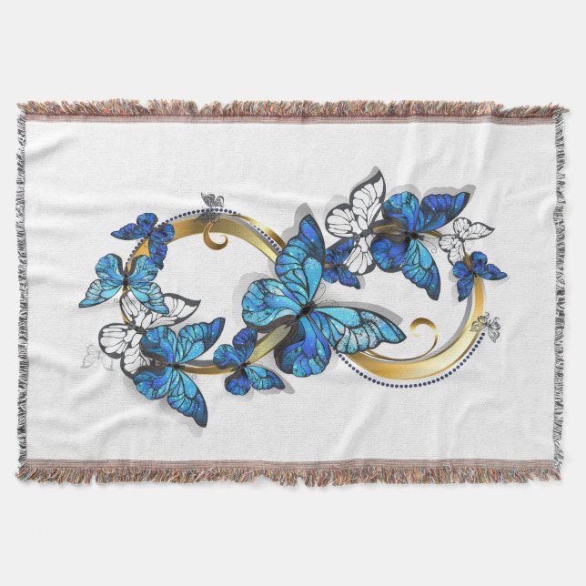 Couverture Symbole infini de papillons Morpho bleus (Devant)