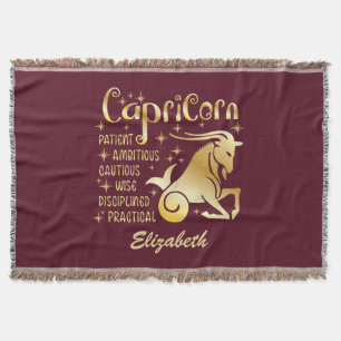 Couverture Symbole zodiaque Capricorne Personnalisé Astrologi