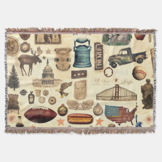 Couverture Symboles nationaux vintages et nostalgiques des Ét