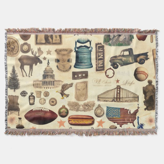 Couverture Symboles nationaux vintages et nostalgiques des Ét (Devant)