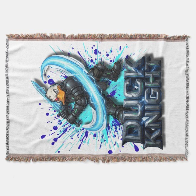 Couverture T-Shirt Chevalier Canard 3D Guerrier Canard Cyber (Devant)