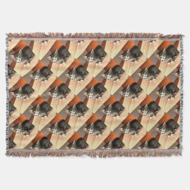 Couverture Tabby Cat Kitten Portrait pour animaux (Devant)