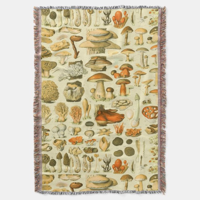 Couverture Tabouret de toilette Vintage de champignons Illust (devant Vertical)